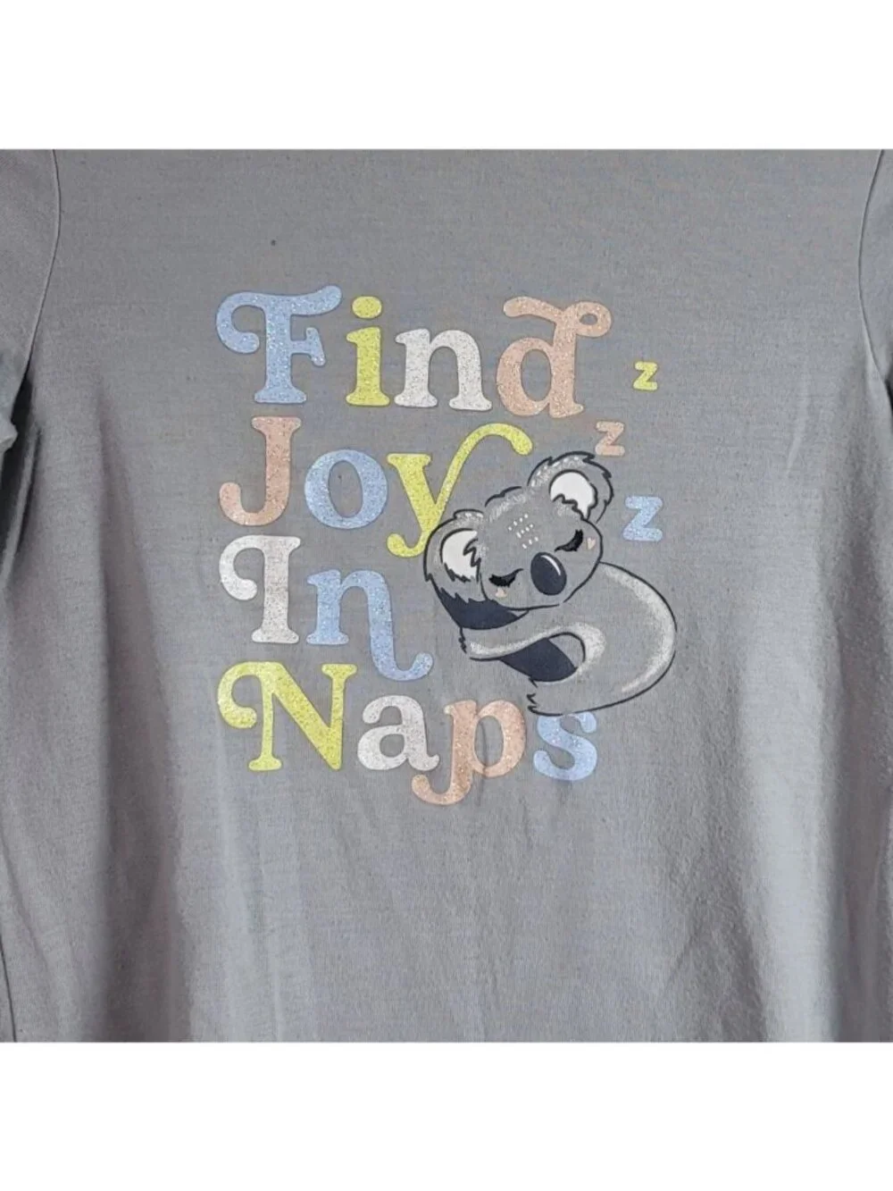 Wonder Nation Girls Pajama Set Gray Size 7 Medium 2 PC Koala Fleece Pants READ